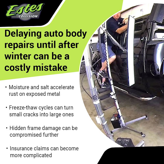 auto body repair in winter