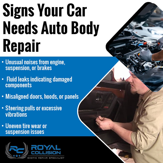 Signs car needs auto body repair