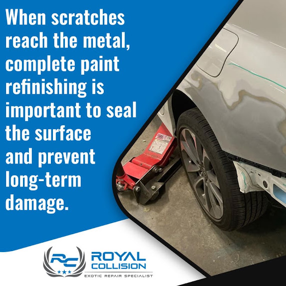 Scratches that reach the metal