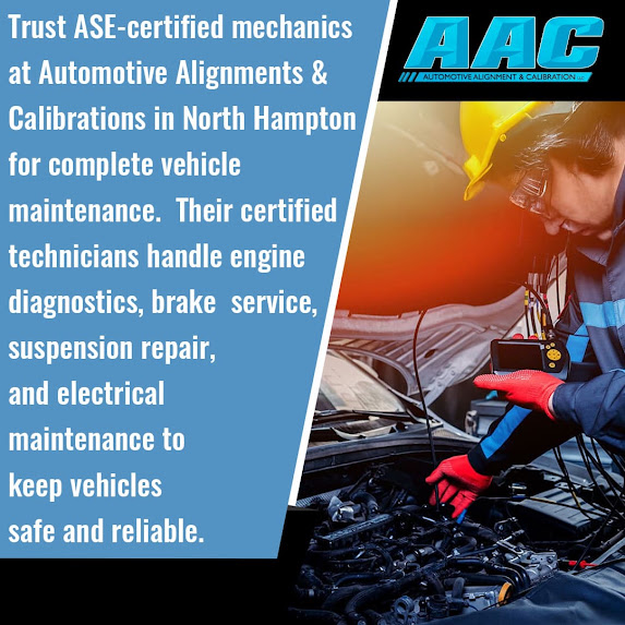 Automotive service advertisement with mechanics