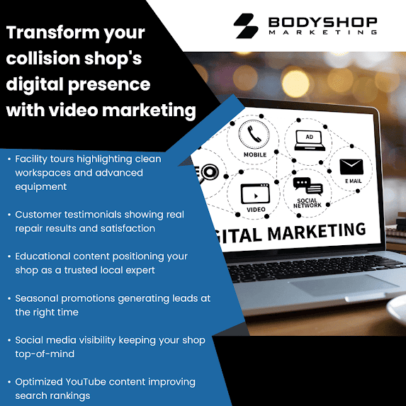 Video marketing to tranform collision shop's digital presence