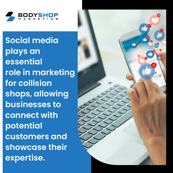 social media role in marking for collision shops