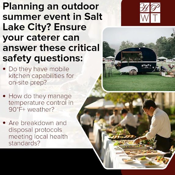 Outdoor catered event with mobile kitchen trailer and buffet service by Have Party Will Travel in Salt Lake City