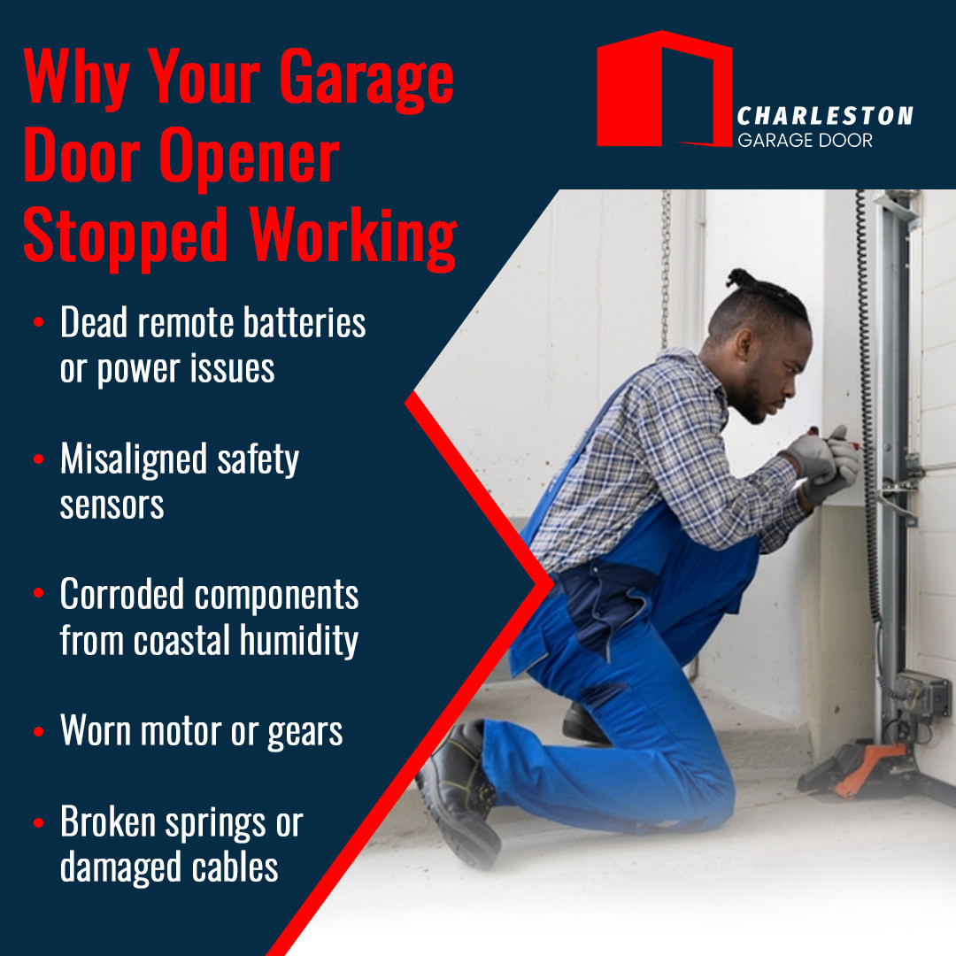 Charleston Garage Door Lists Top Reasons Openers Suddenly Fail