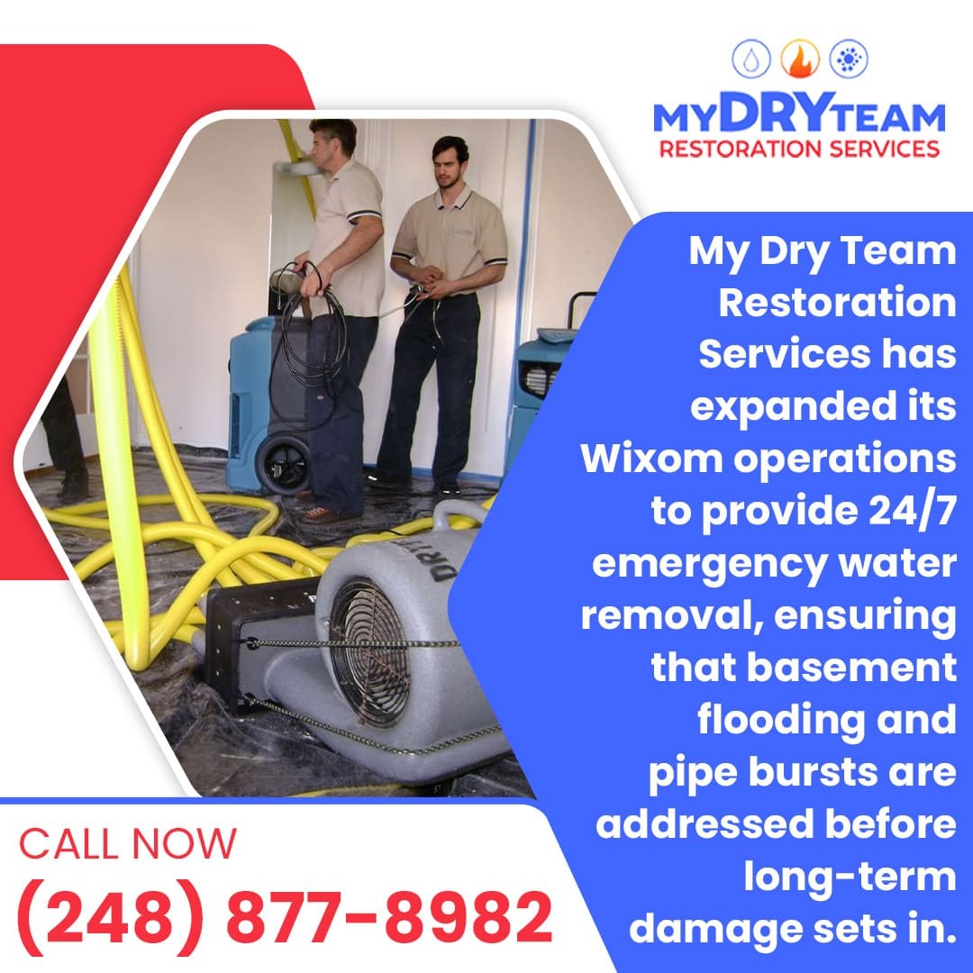 My Dry Team Restoration Services Enhances 24/7 Property Recovery